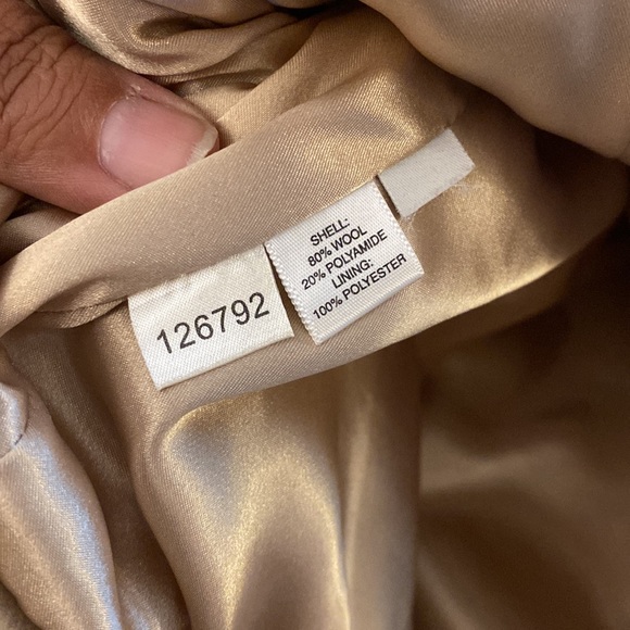 Ann Taylor Wool Camel Coat Fur Collar - Picture 9 of 9